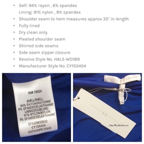 Halston Heritage NWT cobalt ruched bodycon dress *shop@iamwarrior - Picture 7 of 9